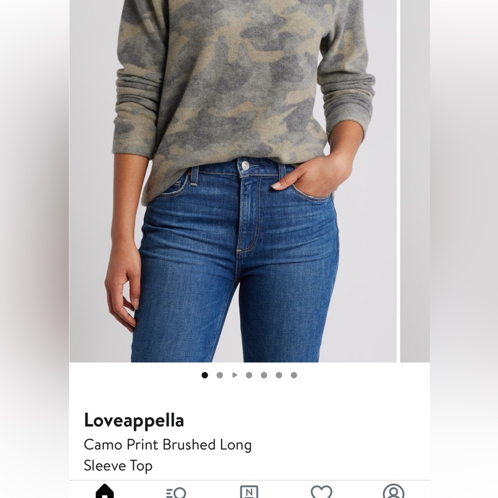 Loveappella camo print brushed Camouflage Sweater